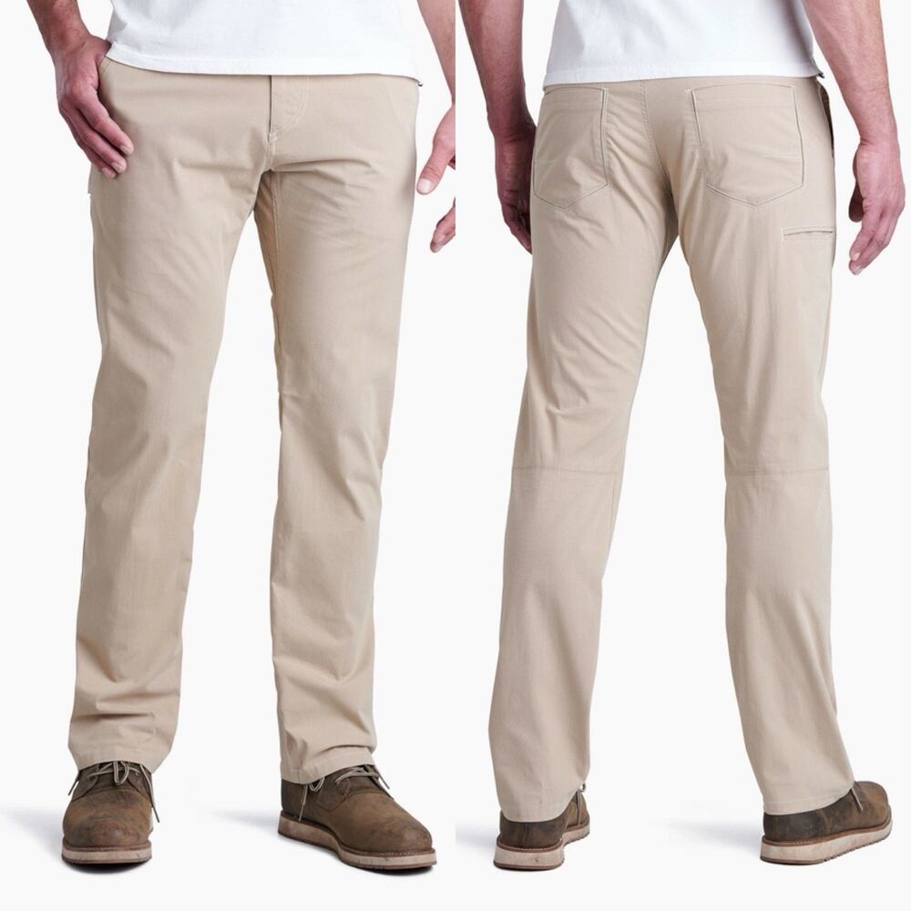 Kuhl Slax Pants Men's 38x32 Stretch Hiking Chino Outdoor Casual Brown NICE